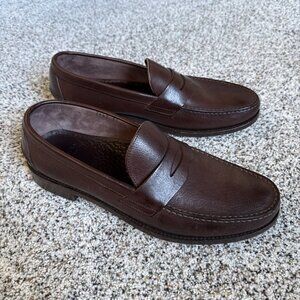 Sid Mashburn Brown Leather Handsewn Penny Loafers Shoes Men’s Size 11 Portugal